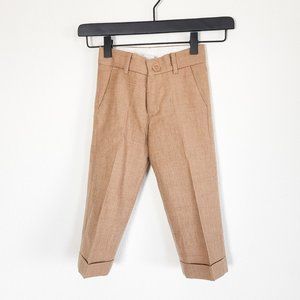 Janie and Jack Boys Tan Wool Pants